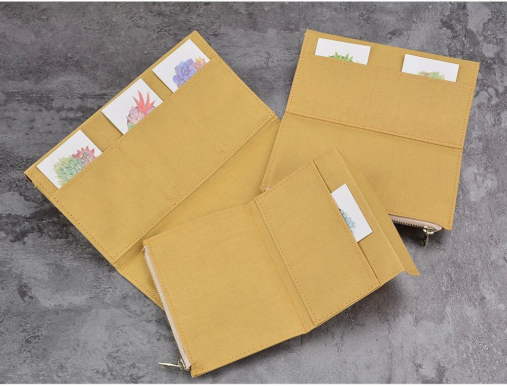 Canvas Travel Journal Accessories Zipper Pocket Insert Cardholder | TN Standard Passport Size | Organizer | Travel Journal