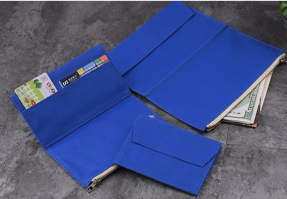 Canvas Travel Journal Accessories Zipper Pocket Insert Cardholder | TN Standard Passport Size | Organizer | Travel Journal