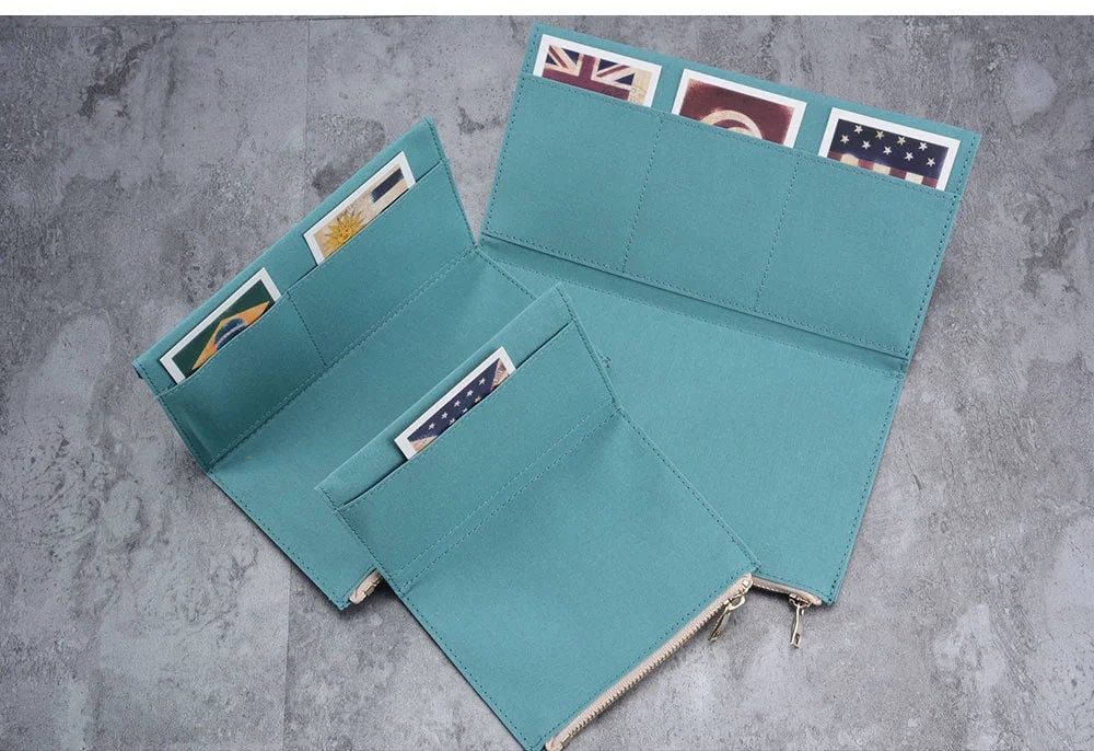 Canvas Travel Journal Accessories Zipper Pocket Insert Cardholder | TN Standard Passport Size | Organizer | Travel Journal