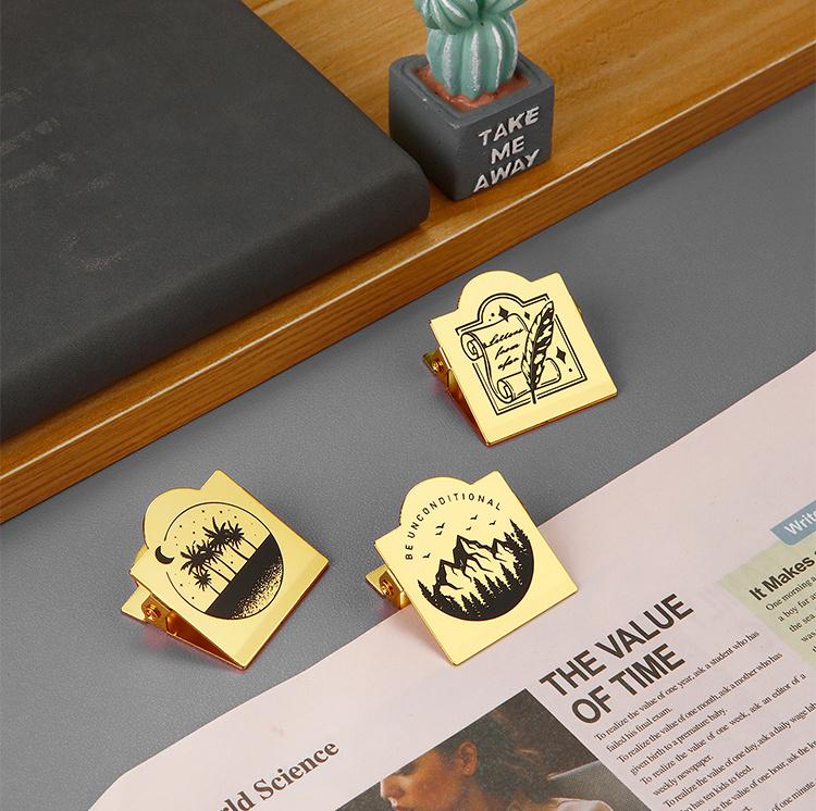 Golden Silvery Metal Clips |Strong Paper Clip |Traveler's Notebook TN |Stationery Journal Scrapbooking Notebook Planner Accessories Supplies