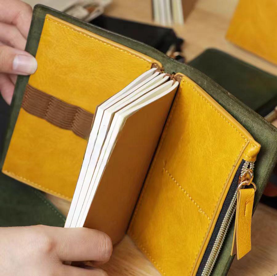 Travel Journal Accessories Zipper Pocket Pen Holder | TN Standard Passport Size Organizer | Travel Journal