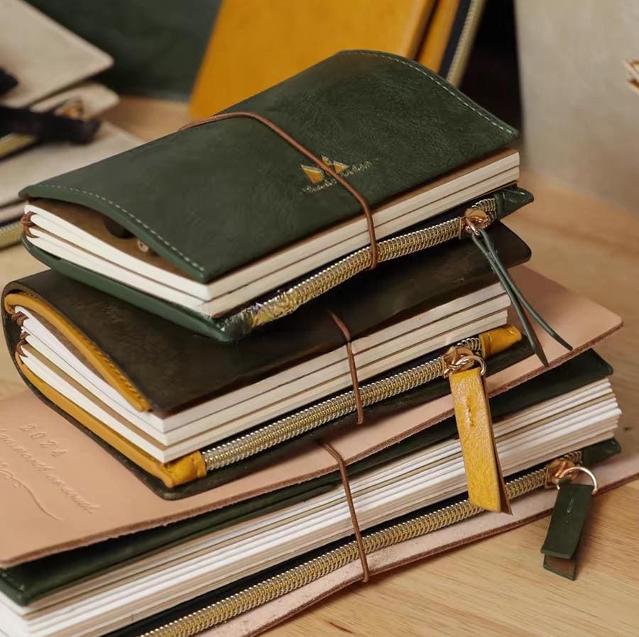 Travel Journal Accessories Zipper Pocket Pen Holder | TN Standard Passport Size Organizer | Travel Journal