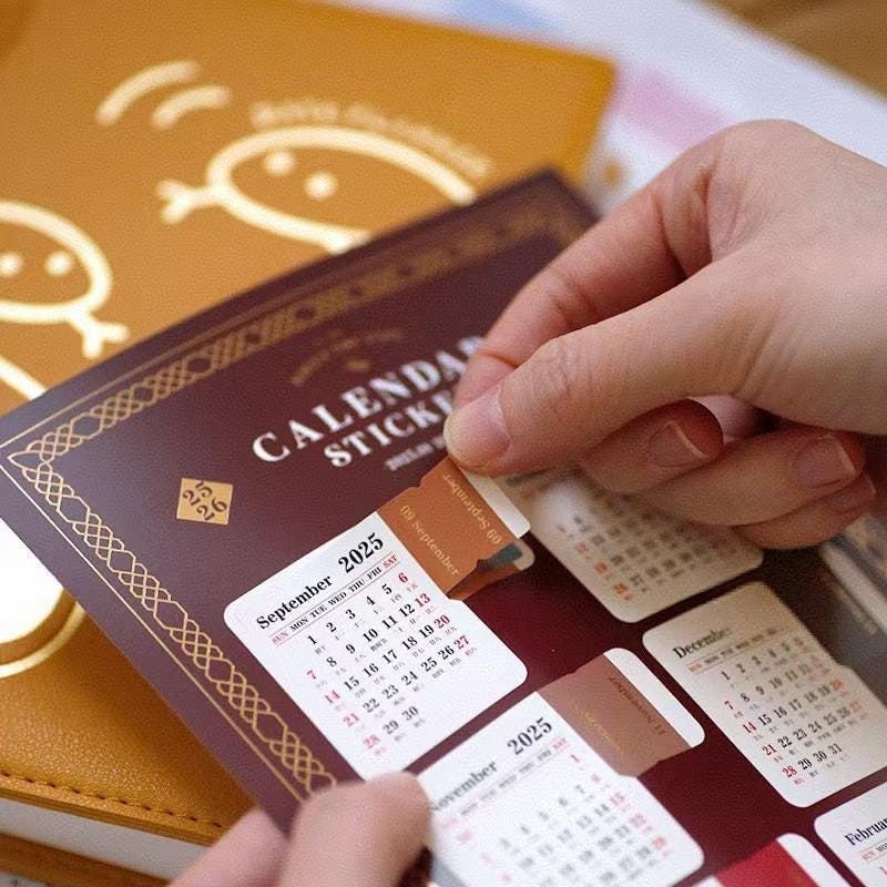 2025 Calendar Sticker | 2025 Calendar | 2025 April to 2026 July | Sticky Tabs | Monthly Plan Stickers | Planner Accessories | Bullet Journal