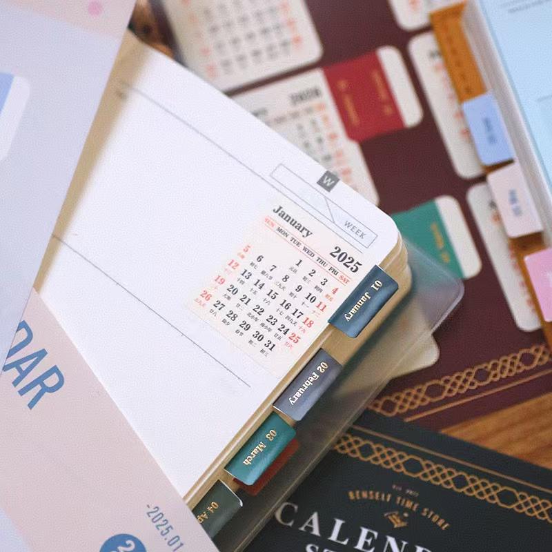 2025 Calendar Sticker | 2025 Calendar | 2025 April to 2026 July | Sticky Tabs | Monthly Plan Stickers | Planner Accessories | Bullet Journal