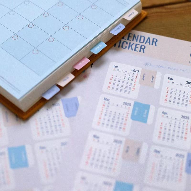 2025 Calendar Sticker | 2025 Calendar | 2025 April to 2026 July | Sticky Tabs | Monthly Plan Stickers | Planner Accessories | Bullet Journal