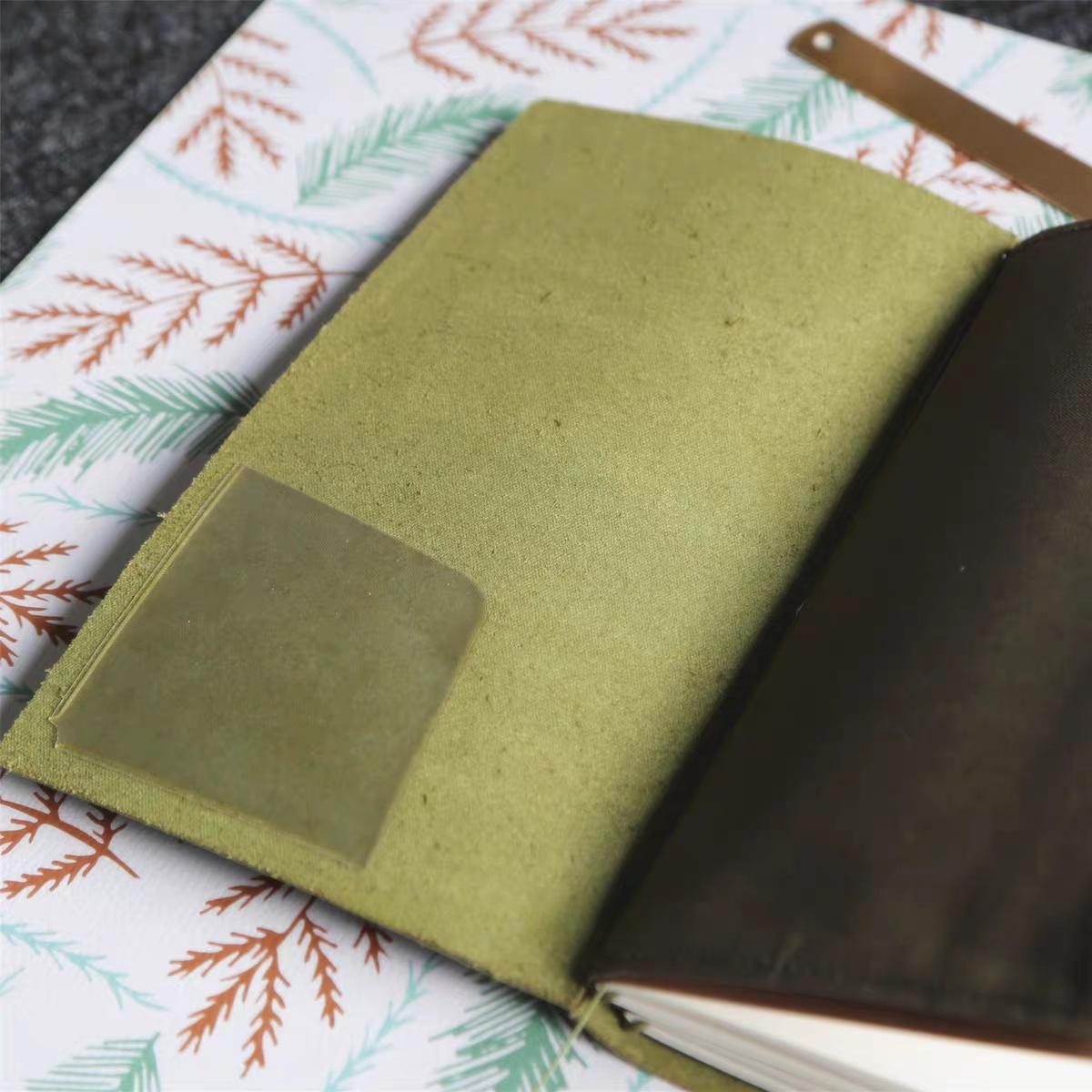 Travel Journal Sticky Pockets | Adhesive Slot Pocket CardHolder | Standard Passport Size TN | Leather Travel Journal Accessories