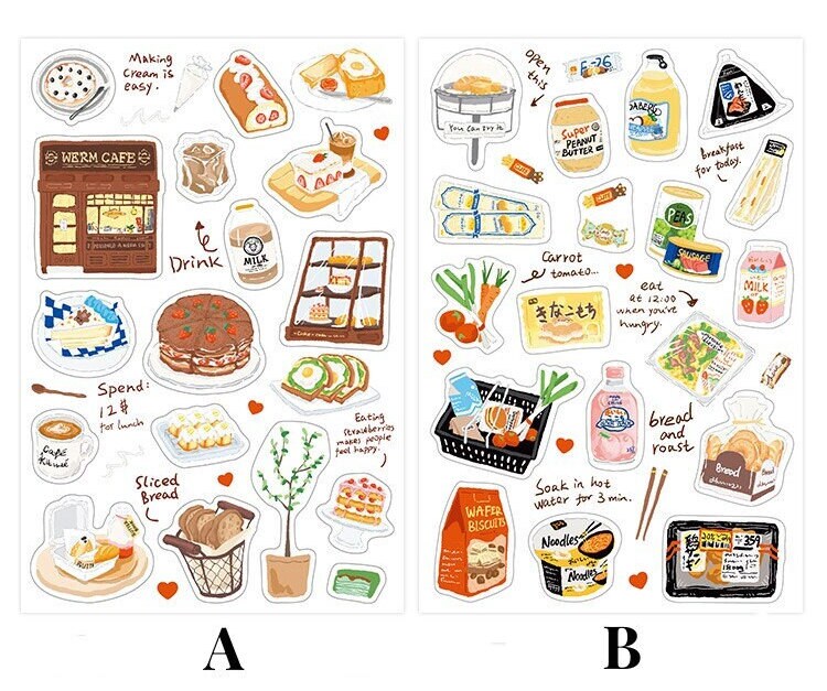 Travel Sketches Sticker / Stickers / Planner Sticker Set / Junk Journal / Die Cut Stickers