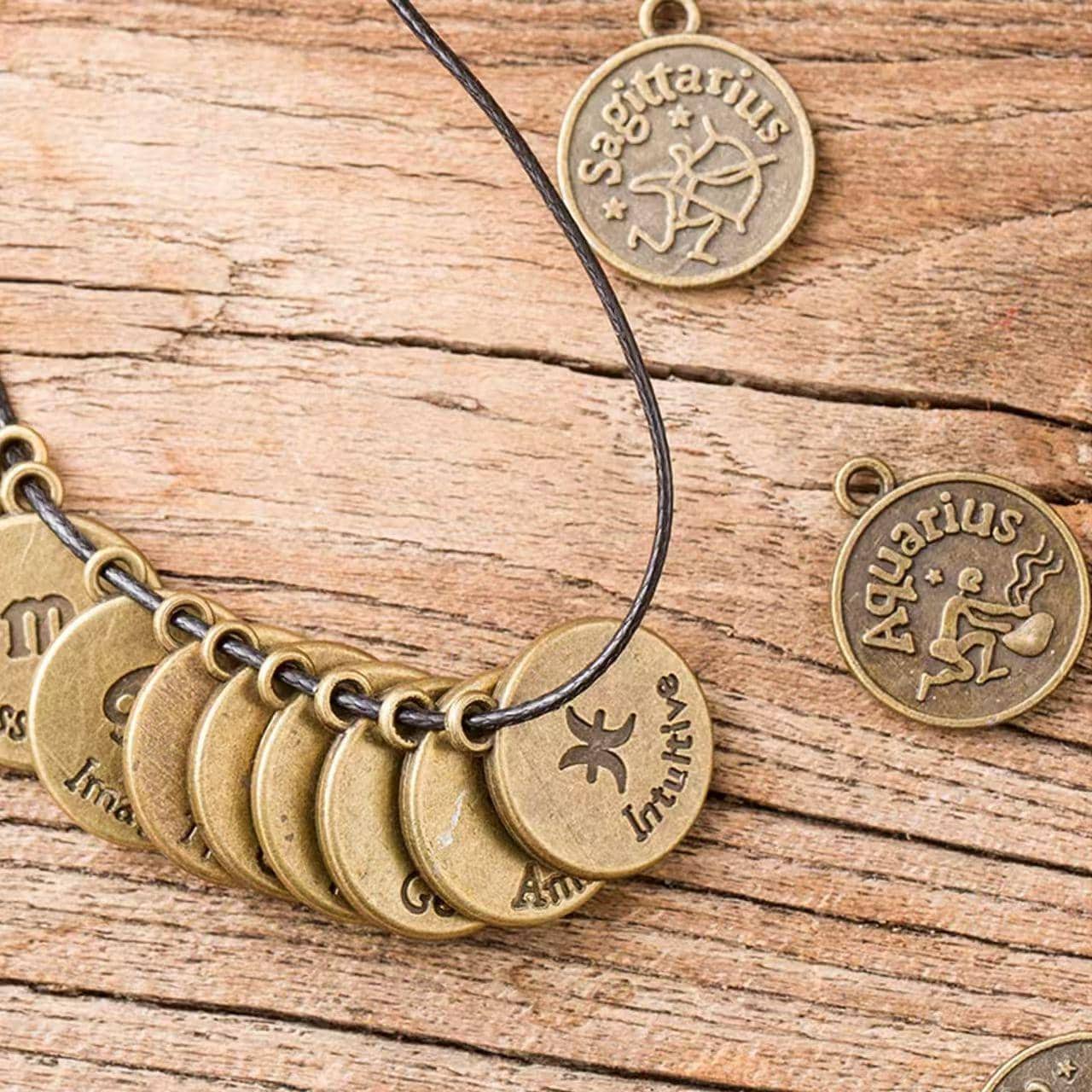 12 Constellations Travel Journal Vintage Charms | Journal Planner Bronze Charms | TN Charm Connectors | Travel Journal Accessories