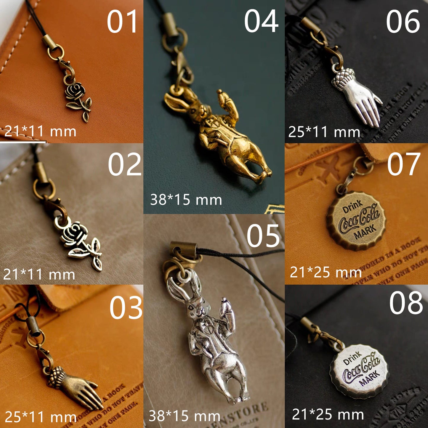 Travel Journal Vintage Charms | Journal Planner Bronze Charms | Bracelet Charm Connectors | Travel Journal Accessories