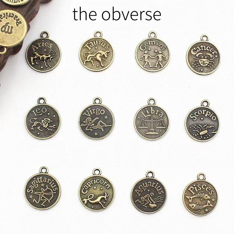 12 Constellations Travel Journal Vintage Charms | Journal Planner Bronze Charms | TN Charm Connectors | Travel Journal Accessories