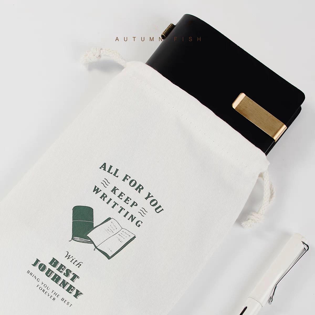 Traveler‘s Notebook Cotton Bags | A5 Passport Standard Size Journal Pouches Storage Bag | Standard Passport TN Organizer | TN Accessories