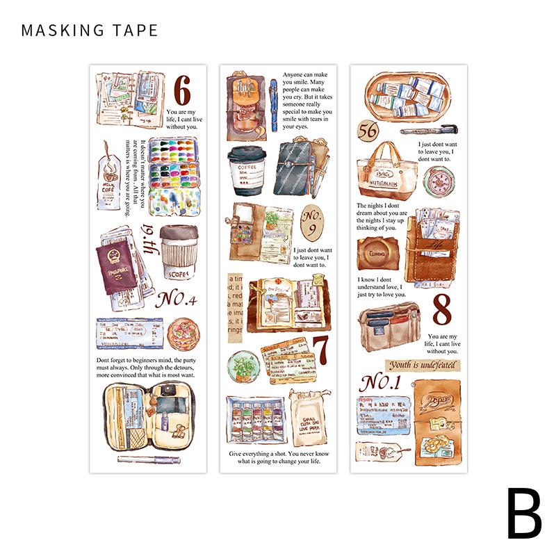 Travel Life Aesthetics Retro Sticker Pack|Coffee Plant Stationery Stickers | Planner Collage Junk Journal Scrapbooking Supplies