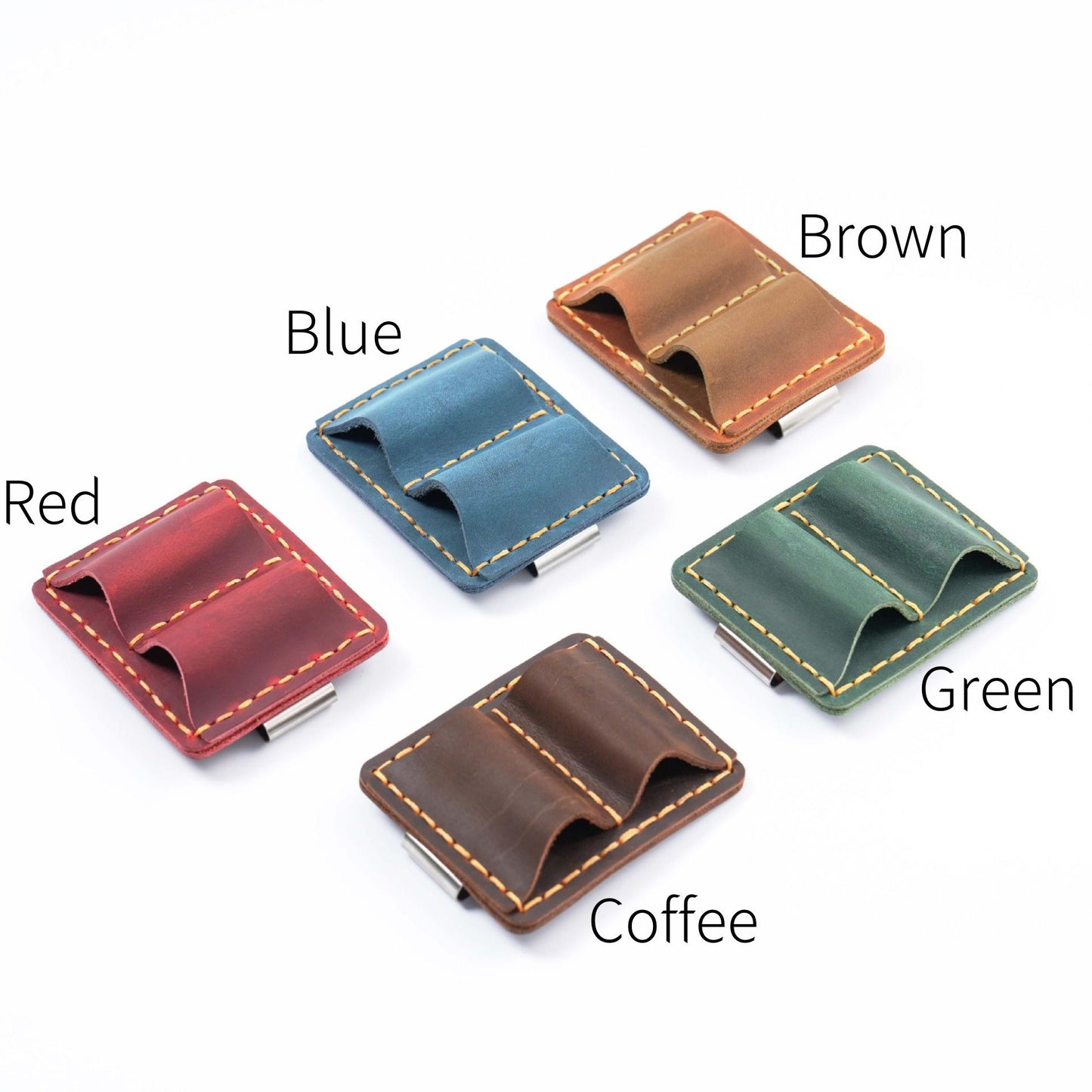 Handmade 100% Genuine Leather 2-Pen Holder Clip Books & Notebooks | Pen Loop | Pen Organizer | Notebook Pencil Holder | Journal Accessory
