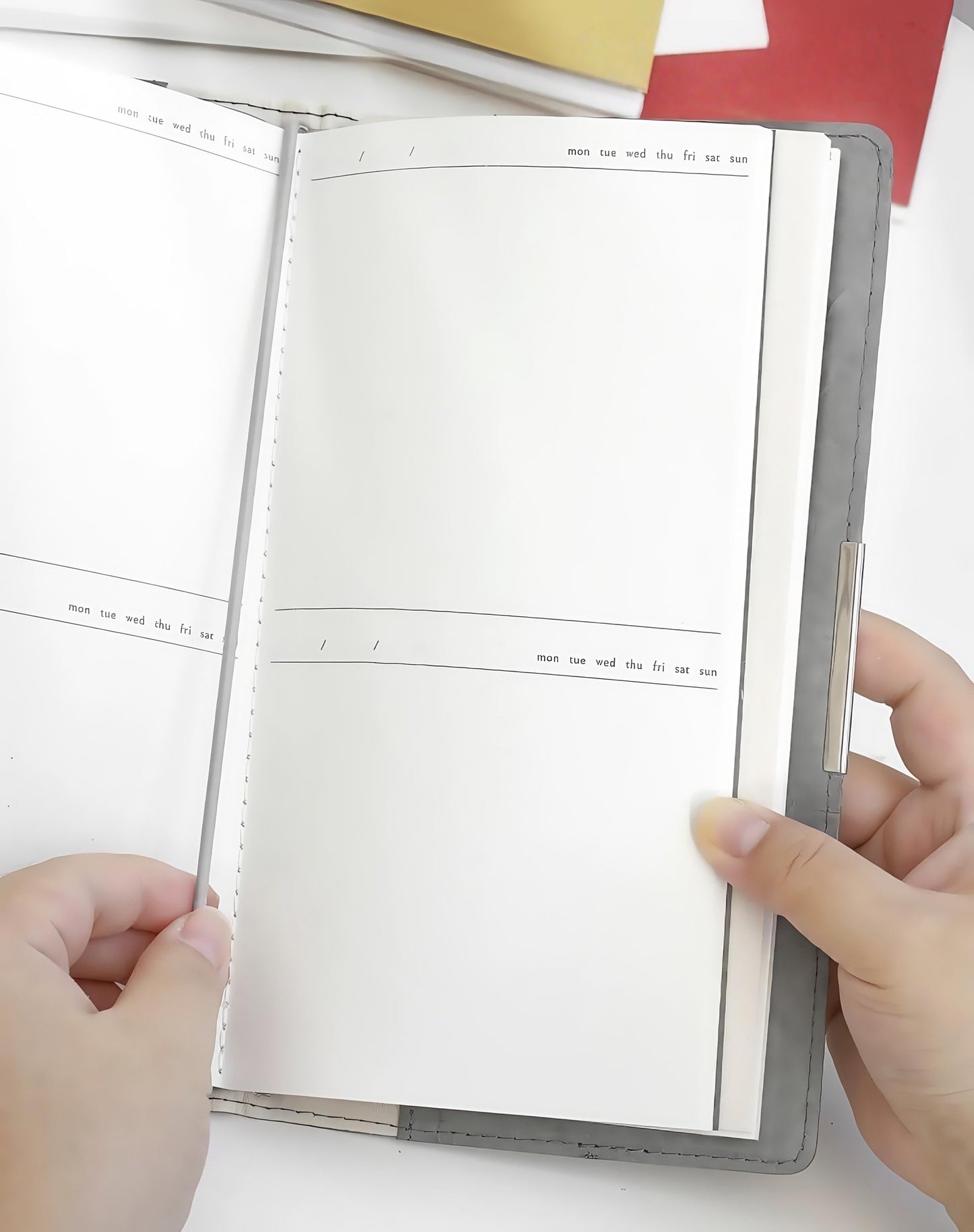 TN Refills | Blank Grided Weekly Plan Daily Plan Kraft Refills Inserts | Standard Passport Size TN | Travel Journal Accessories