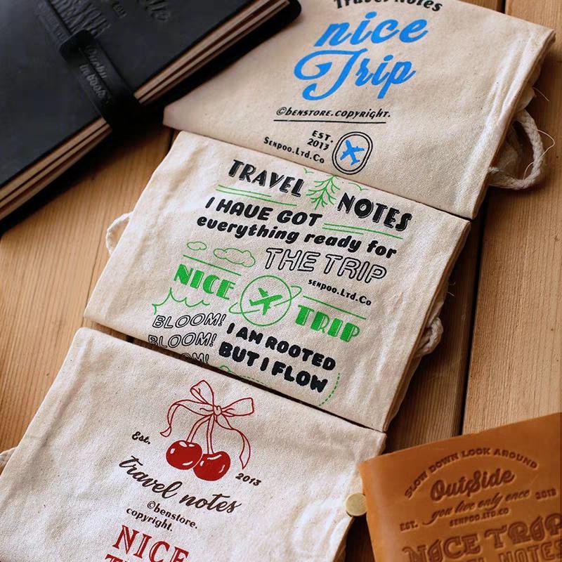 Traveler‘s Notebook Cotton Bags | Journal Pouches Storage Bag | Standard Passport TN Organizer | TN Accessories
