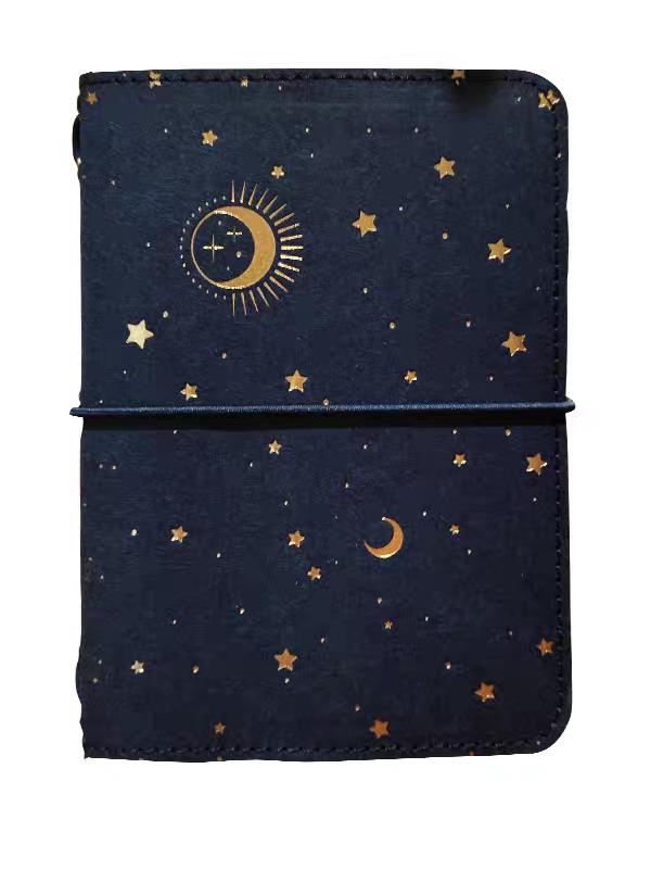Star Moon Retro Travel Journal Set | Washable Kraft Paper | Passport Standard Size TN | Travel Journal | Gift for Her Him