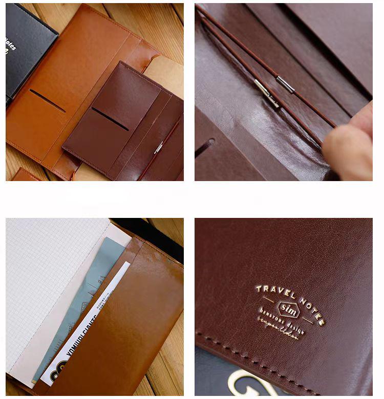Retro Travel Journal Set | Passport Standard Size | TN Cover | Travel Journal | Notebook Journaling Supplies | Luxury Gift for Her