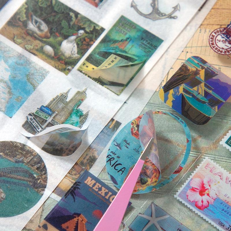 154pcs Vintage Global Travel Journal Set | A6 Notebook | Journal Collage Accessories Stickers | Strater Kit | Travel Lover Gift