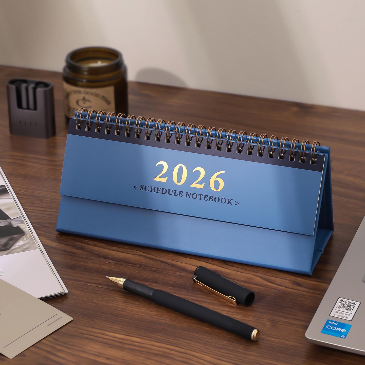 15 Months Mini Desk Calendar & Planner | October 2025-December 2026 | Office School Supplies | Work Schedule To Do List Monthly Plan