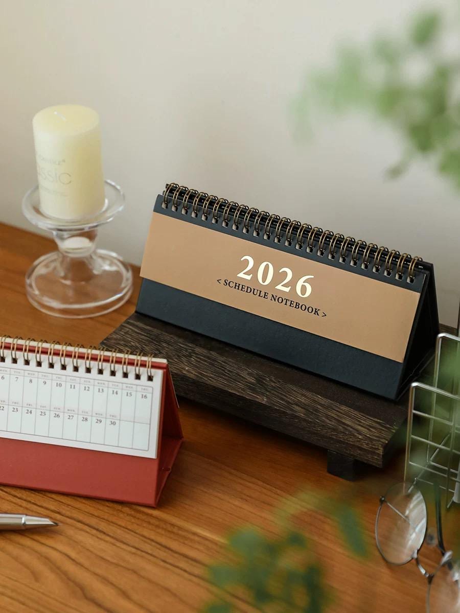 15 Months Mini Desk Calendar & Planner | October 2025-December 2026 | Office School Supplies | Work Schedule To Do List Monthly Plan