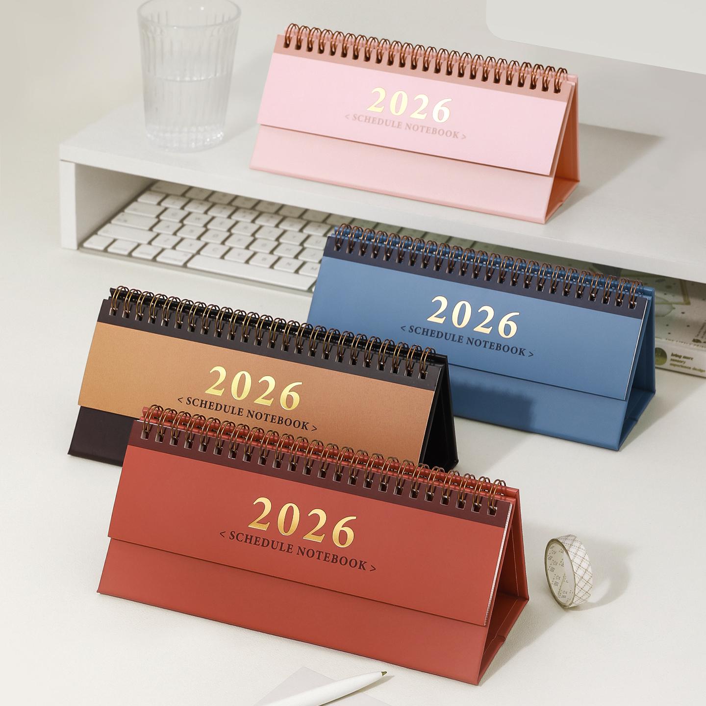 15 Months Mini Desk Calendar & Planner | October 2025-December 2026 | Office School Supplies | Work Schedule To Do List Monthly Plan