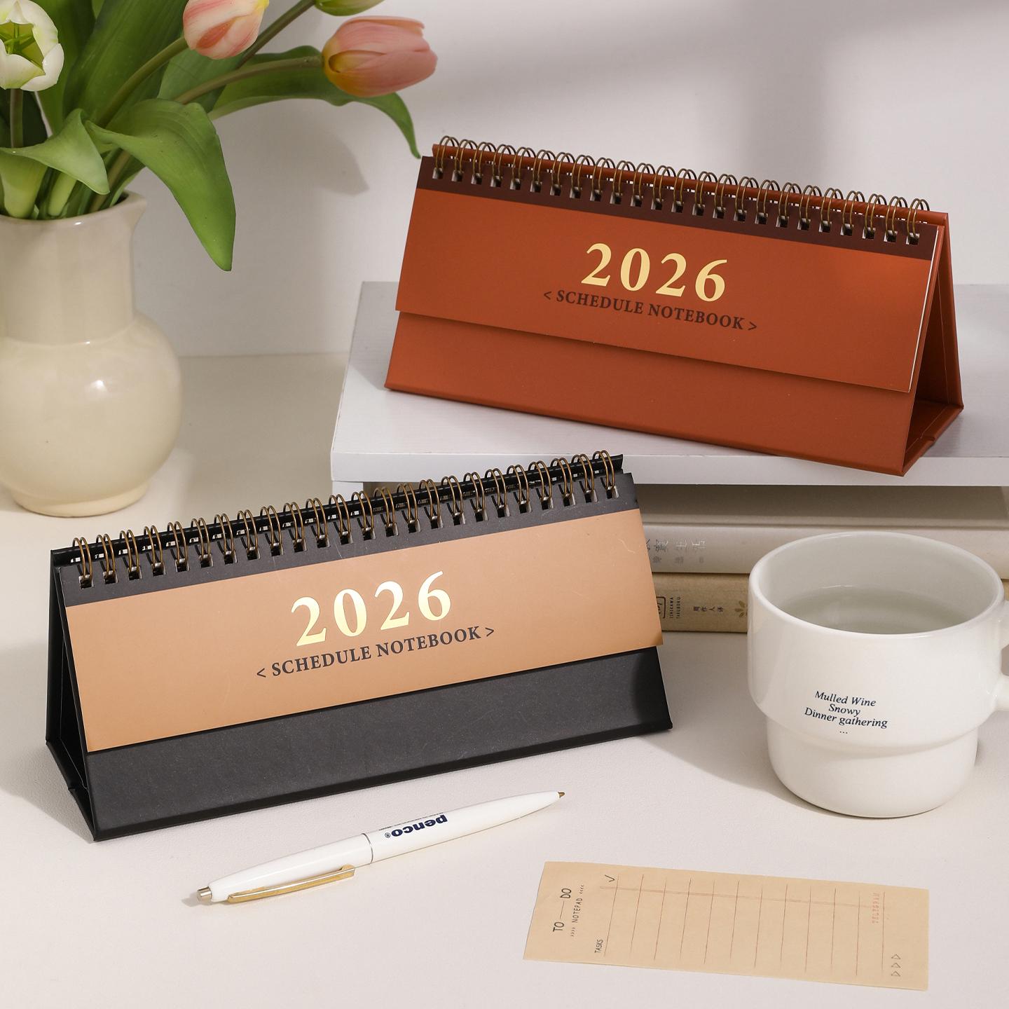15 Months Mini Desk Calendar & Planner | October 2025-December 2026 | Office School Supplies | Work Schedule To Do List Monthly Plan