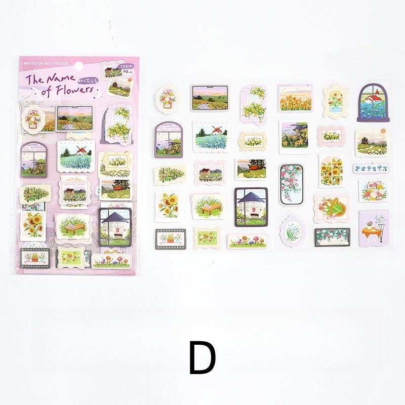 3D Cardboard Natural Scenery Sticker | Junk Journal Bullet Journal Deco Stickers | Scrapbooking Collage Craft Supplies