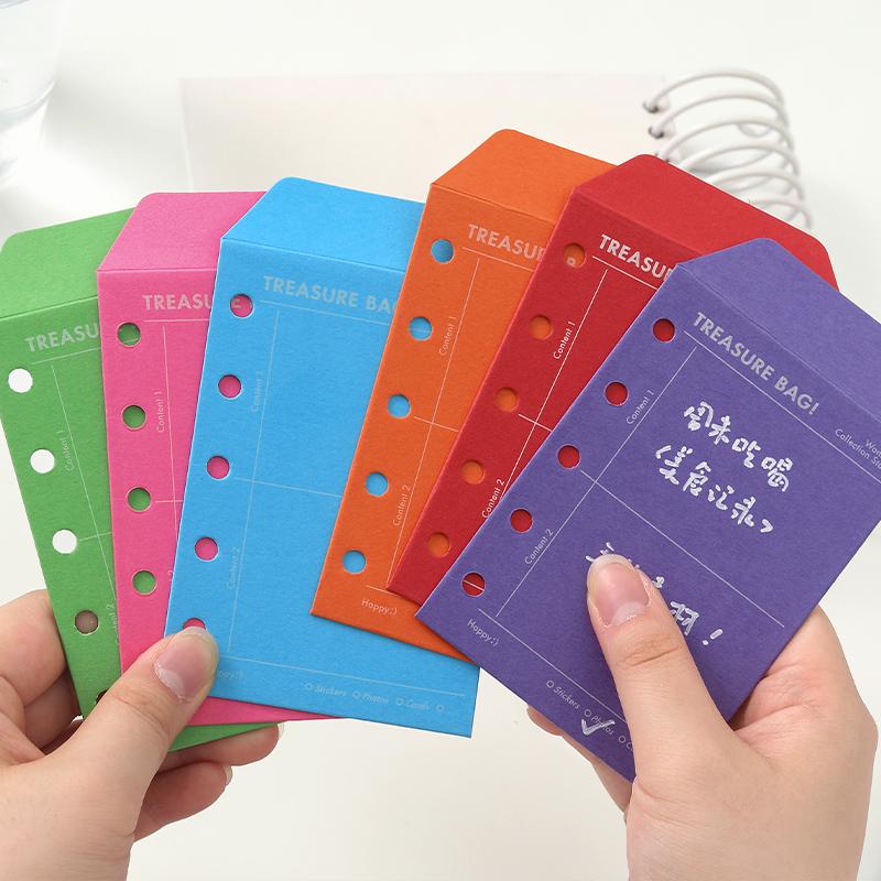 6pcs M5 A7 Binder Envelope | M5 A7 Planner Sticker Organizer Storage | Refillable Binder Planner Refills Inserts Accessories