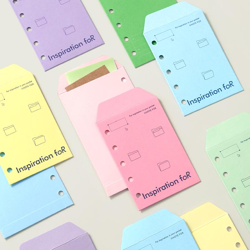 6pcs M5 A7 Binder Envelope | M5 A7 Planner Sticker Organizer Storage | Refillable Binder Planner Refills Inserts Accessories