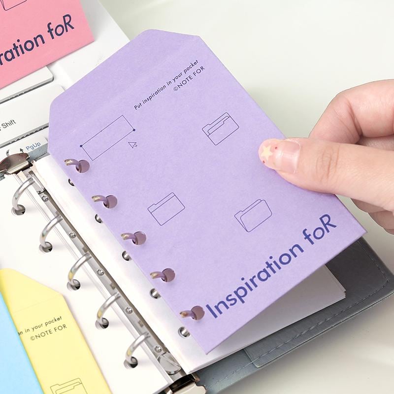 6pcs M5 A7 Binder Envelope | M5 A7 Planner Sticker Organizer Storage | Refillable Binder Planner Refills Inserts Accessories