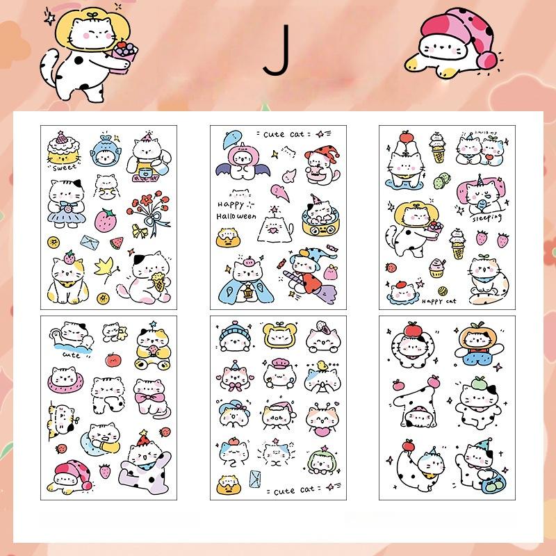 Cute Cat Sticker Pack | Kitten Junk Journal Stickers | Planner Sticker Set | Scrapbooking Kids Craft Supplies | Essential for Planners Bujo