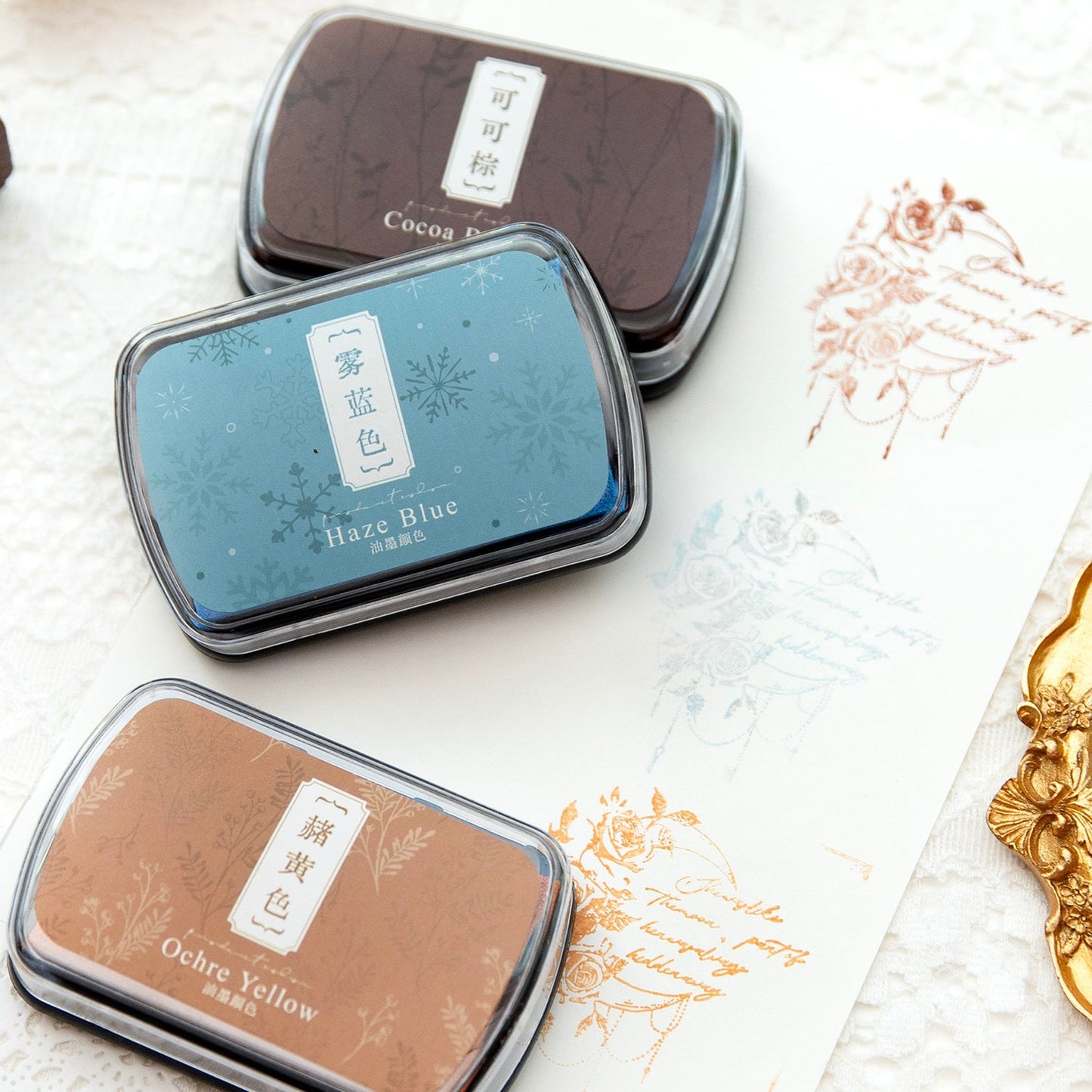 Ink Stamp Pad | Retro Big Ink Pads | Stamp Seal Stamping Ink Pad | DIY Rubber Stamping Ink Pads | Colorful Ink Pad Set