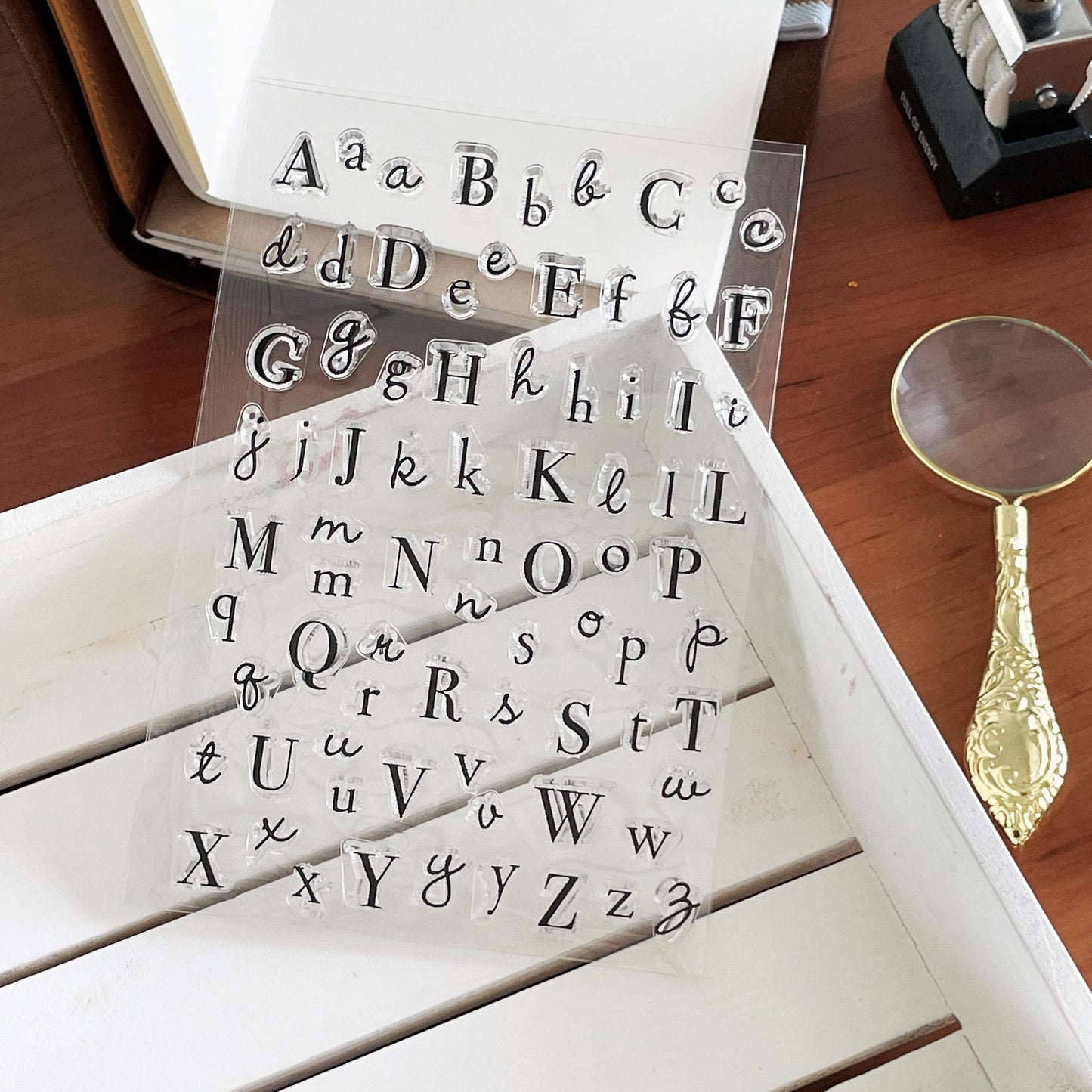 Upper and Lower Case English Letters Journal Clear Stamp | Transparent Rubber Stamps | Bullet Journal Planner Accessories Supplies