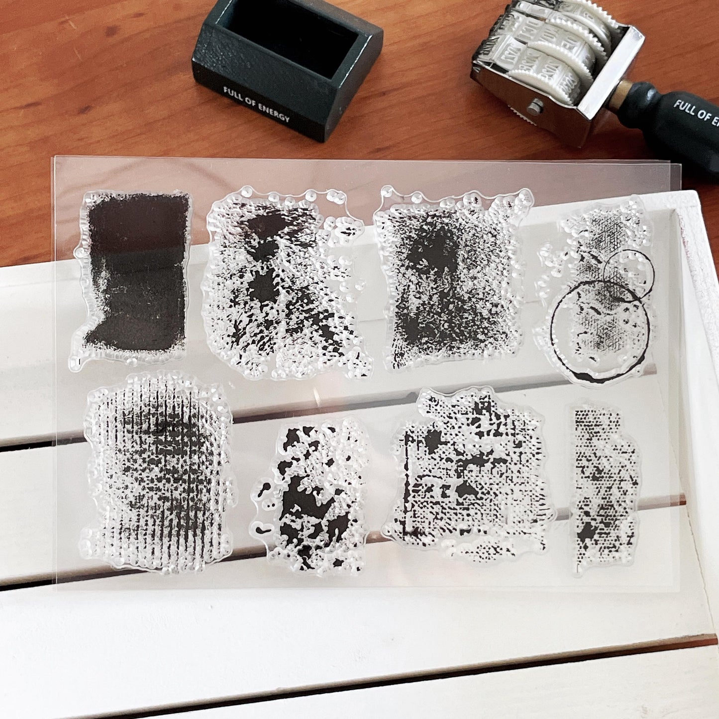 Mottled Background Silicone Clear Stamp | Planner Notebook Transparent Rubber Stamps | Bullet Journal Planner Accessories Supplies
