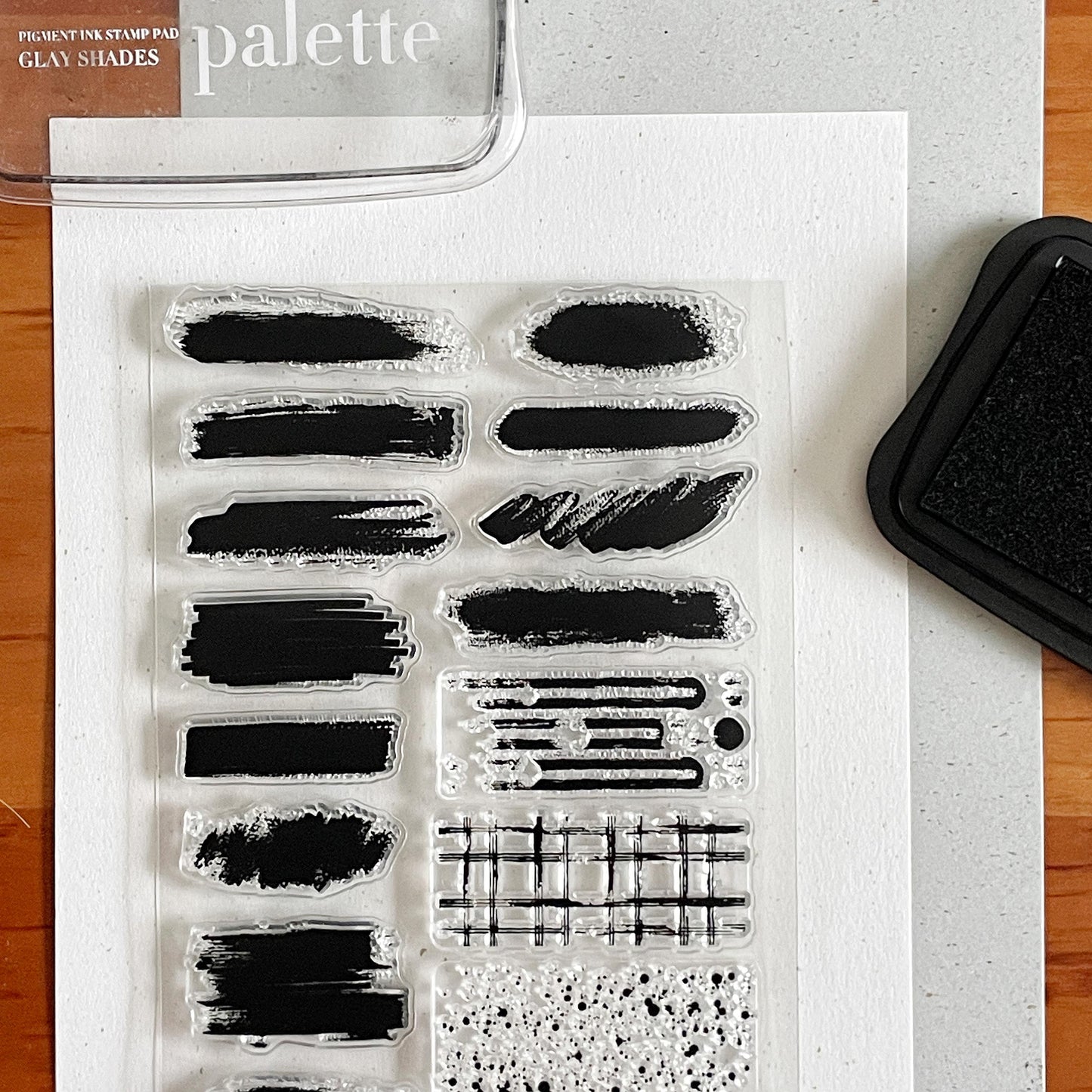 Paint Stroke Clear Stamp | Brush Background Transparent Rubber Stamps | Bullet Journal Planner Accessories