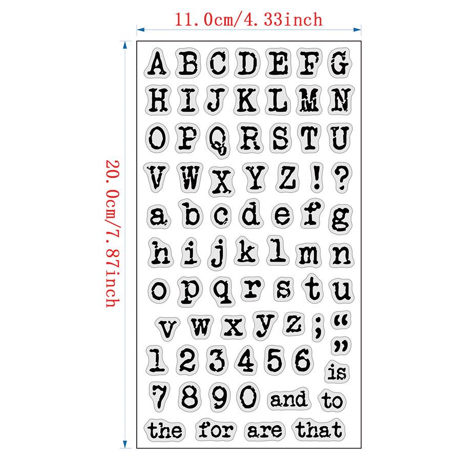 Upper and Lowercase English Letters Number Stamp | Planner Notebook Transparent Rubber Stamps | Bullet Journal Planner Accessories Supplies
