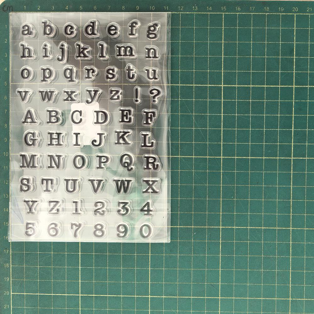 Upper and Lowercase English Letters Number Journal Clear Stamp | Transparent Rubber Stamps | Bullet Journal Planner Accessories Supplies