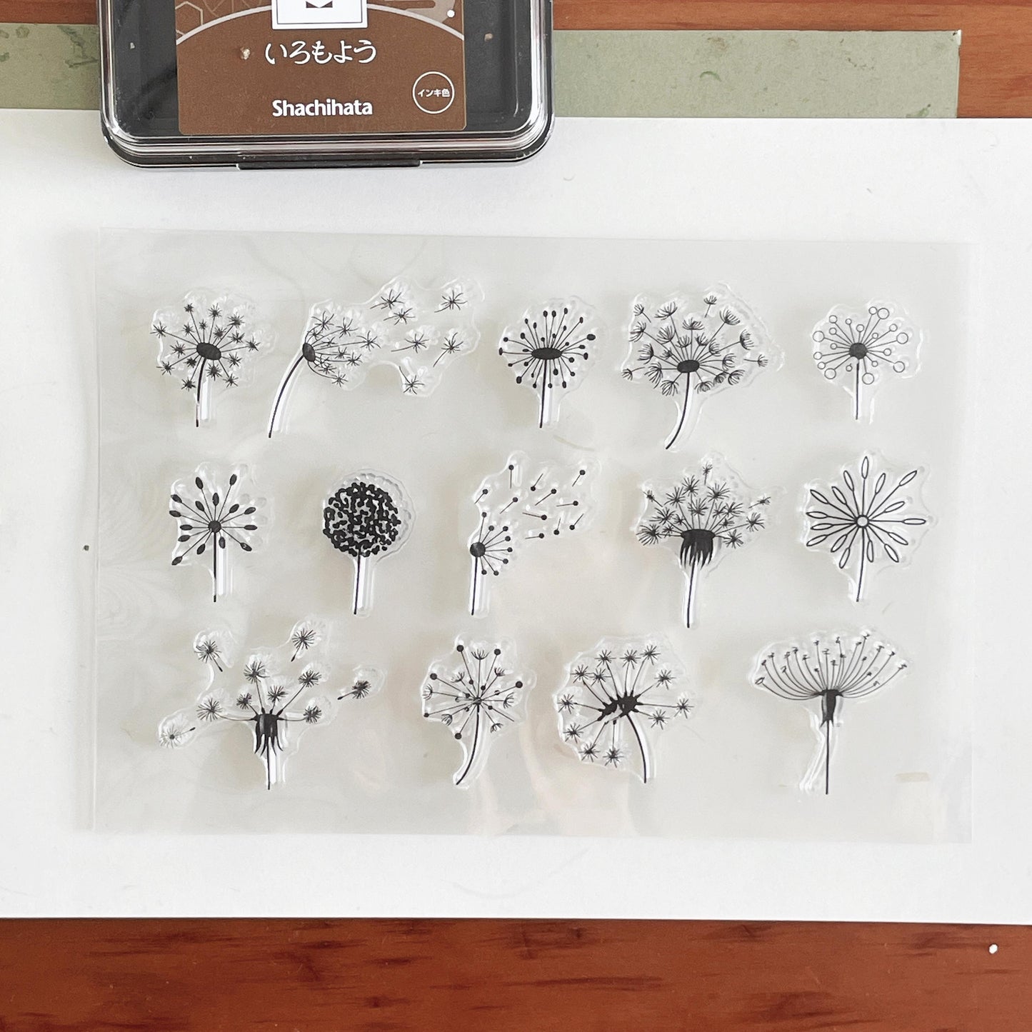 Dandelion Silicone Stamp | Planner Notebook Transparent Rubber Stamps | Bullet Journal Planner Accessories Supplies