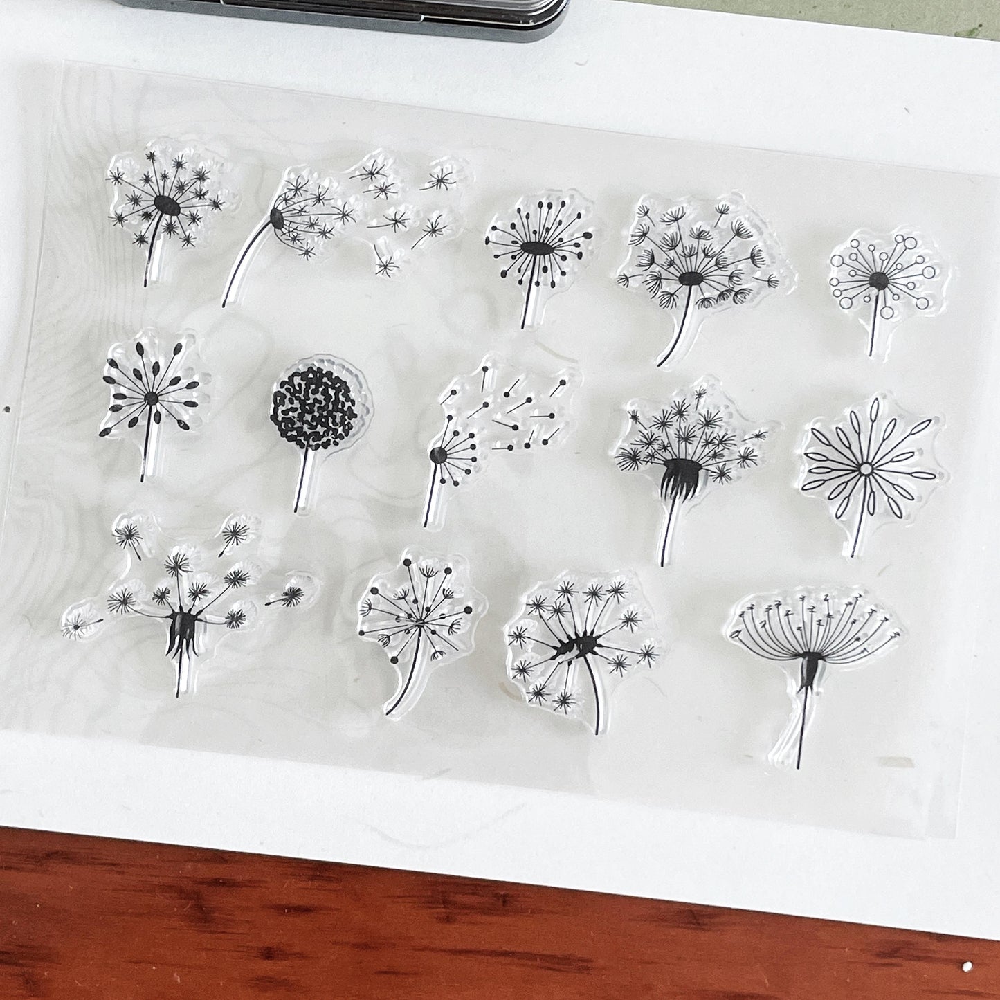Dandelion Silicone Stamp | Planner Notebook Transparent Rubber Stamps | Bullet Journal Planner Accessories Supplies
