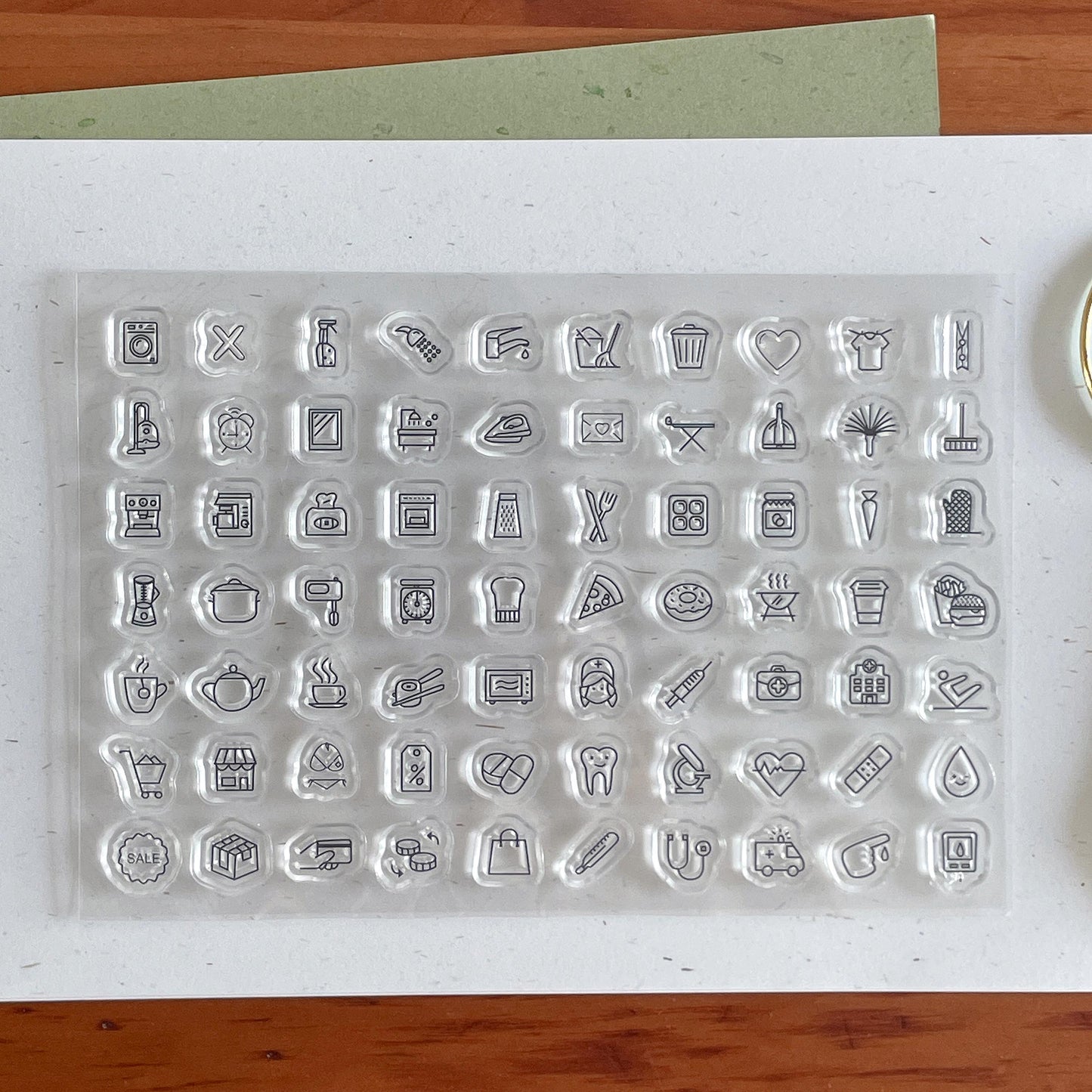 Mini Icon Clear Stamp | Daily Plan Transparent Rubber Stamps | Bullet Journal Planner Accessories Journaling Supplies