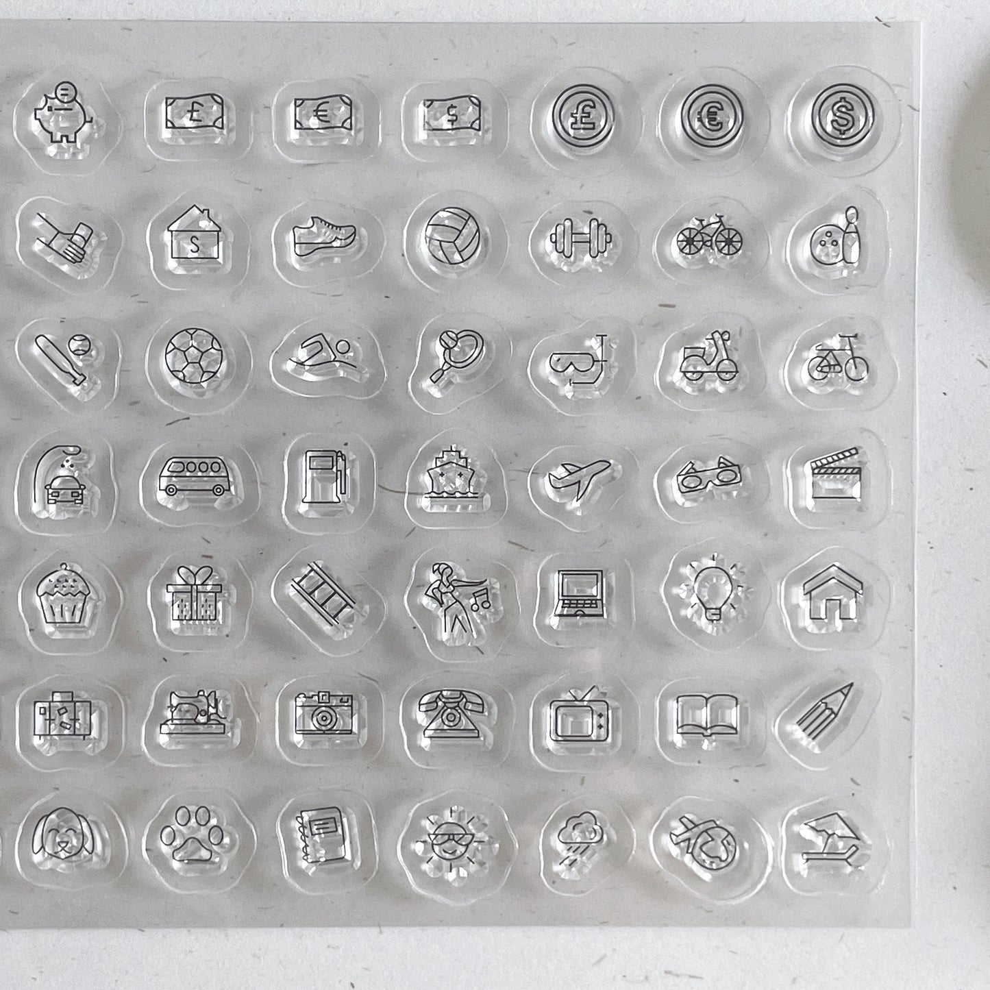 Mini Icon Clear Stamp | Daily Plan Transparent Rubber Stamps | Bullet Journal Planner Accessories Journaling Supplies
