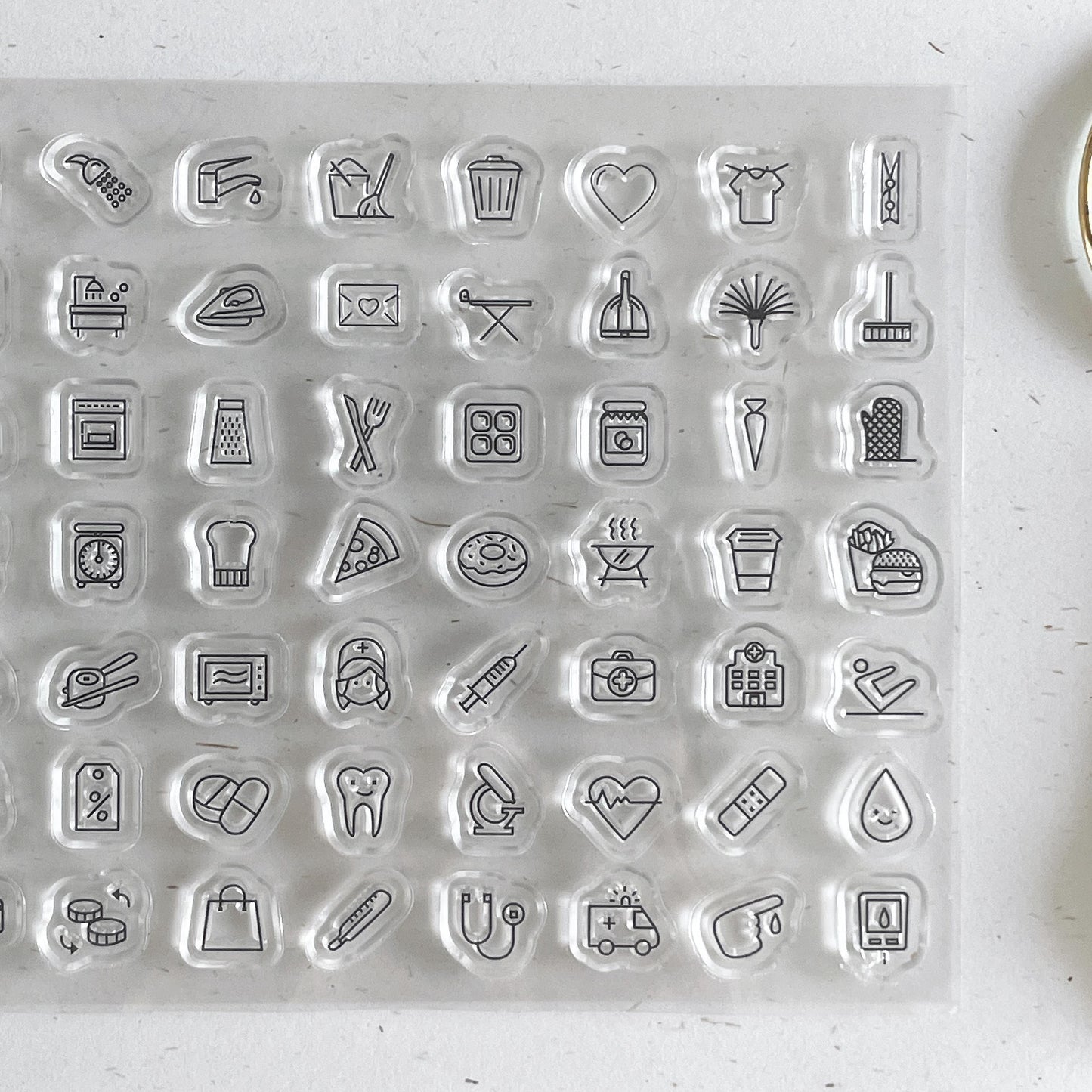 Mini Icon Clear Stamp | Daily Plan Transparent Rubber Stamps | Bullet Journal Planner Accessories Journaling Supplies