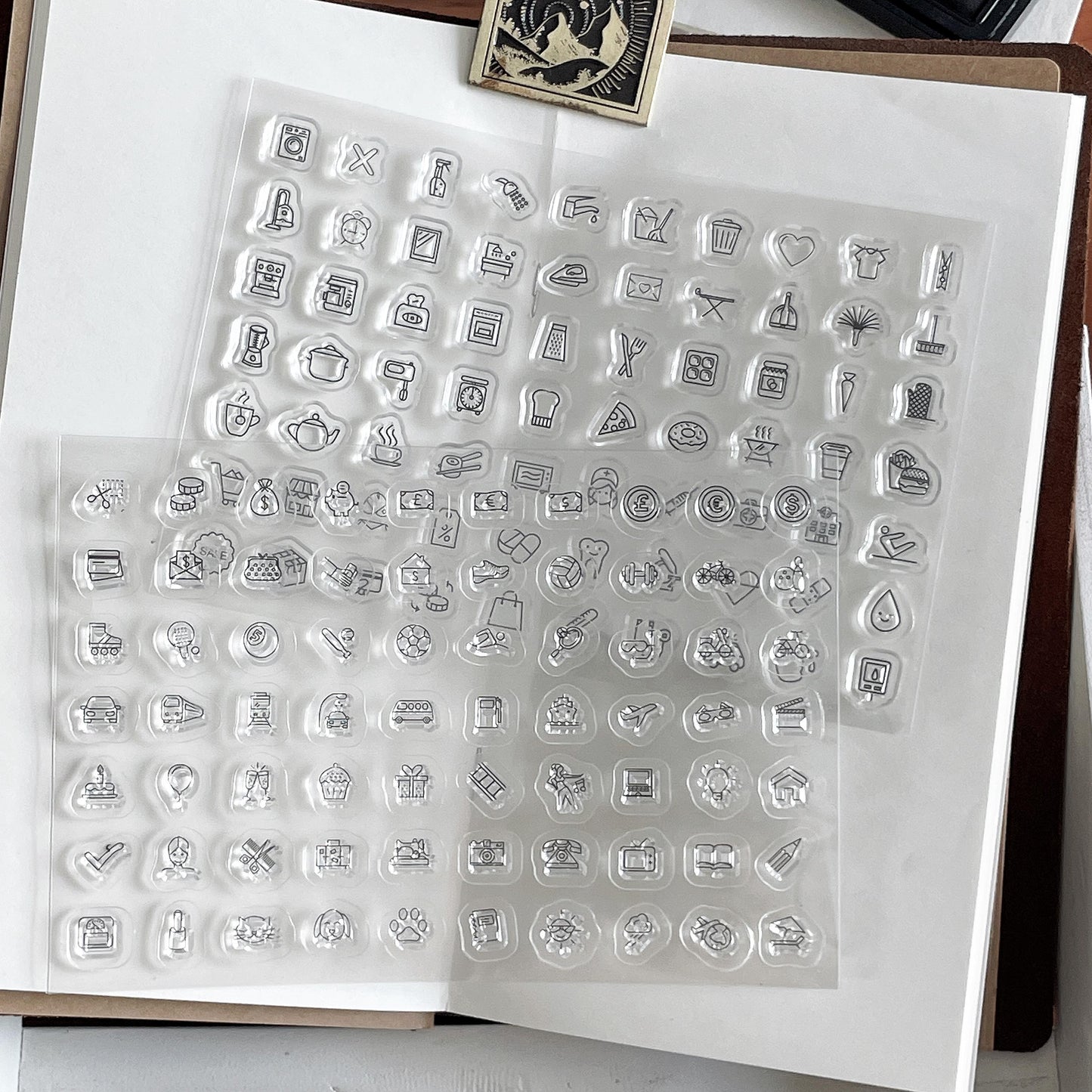 Mini Icon Clear Stamp | Daily Plan Transparent Rubber Stamps | Bullet Journal Planner Accessories Journaling Supplies