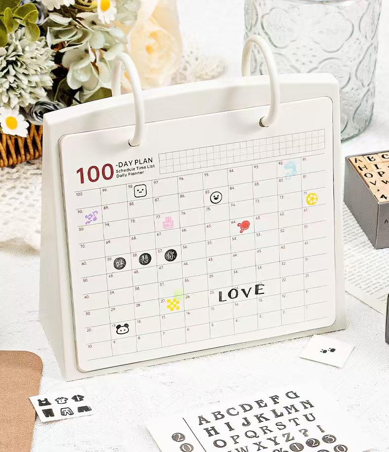 Cute Wooden Alphanumeric Stamp Set | Letter Number Icon Stamps for Planner Journal | Scrapbooking Supplies