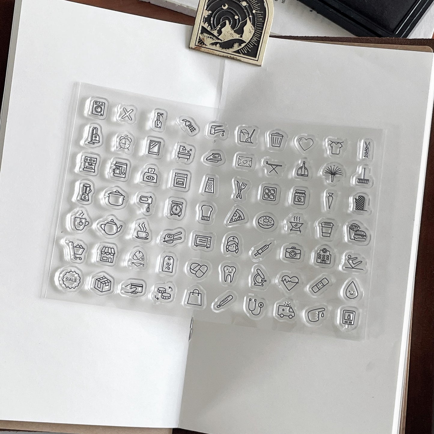 Mini Icon Clear Stamp | Daily Plan Transparent Rubber Stamps | Bullet Journal Planner Accessories Journaling Supplies