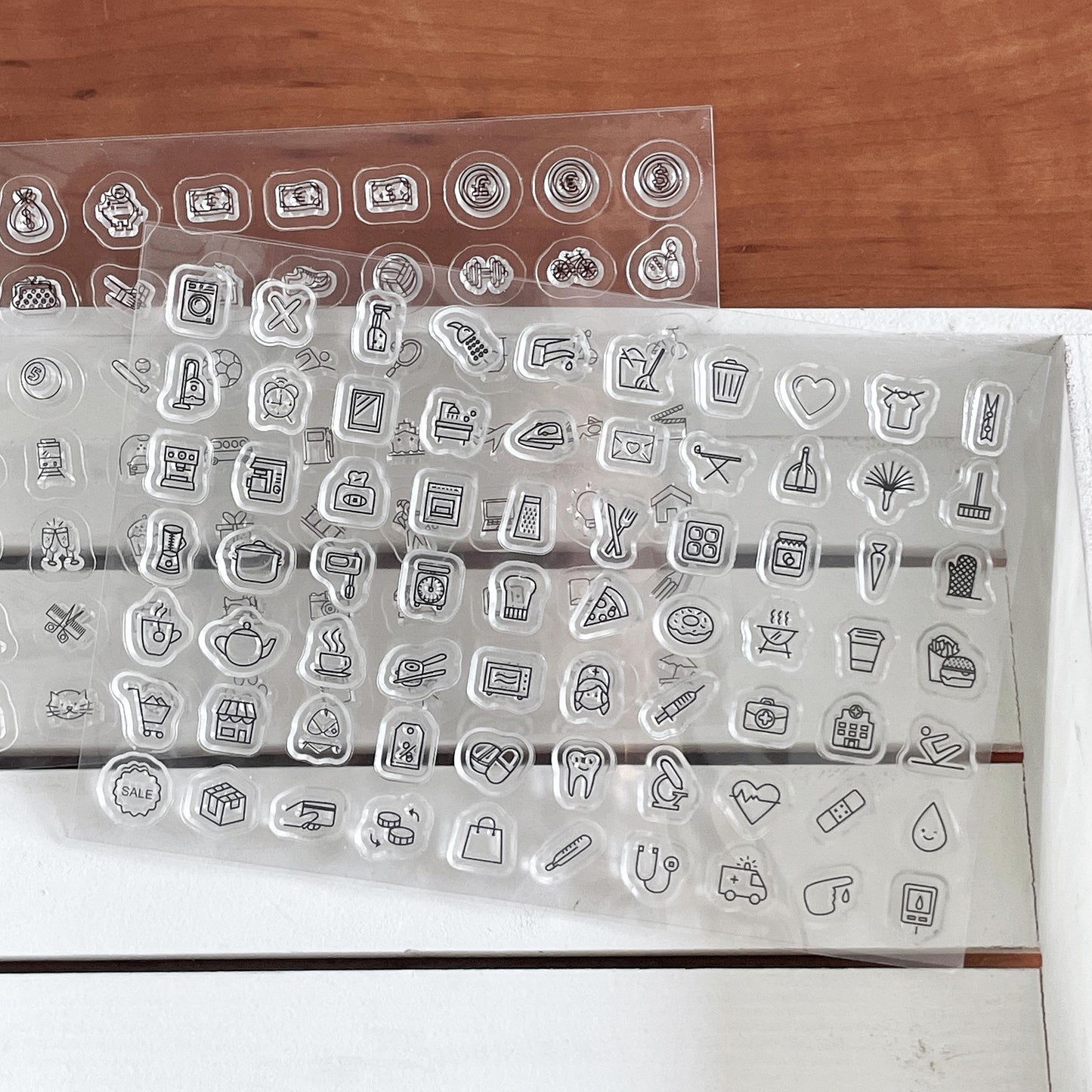 Mini Icon Clear Stamp | Daily Plan Transparent Rubber Stamps | Bullet Journal Planner Accessories Journaling Supplies