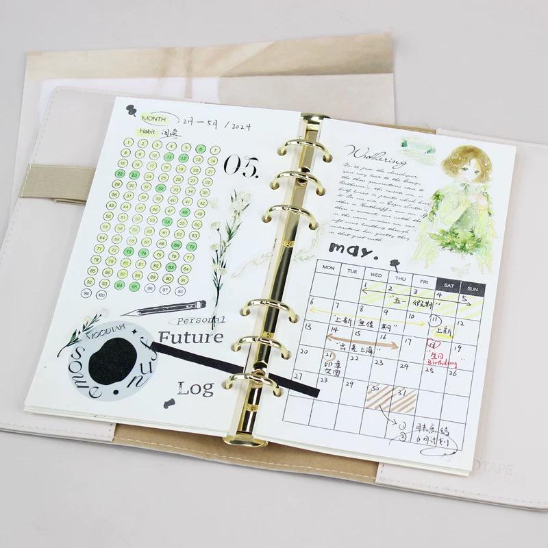 Habit Tracker Calendar Clear Stamp | Monthly Plan Transparent Rubber Stamps | Time Tracker | Bullet Journal Schedule Planner Supplies