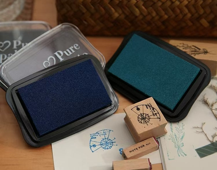 Ink Stamp Pad | Retro Big Ink Pads | Stamp Seal Stamping Ink Pad | DIY Rubber Stamping Ink Pads | Colorful Ink Pad Set