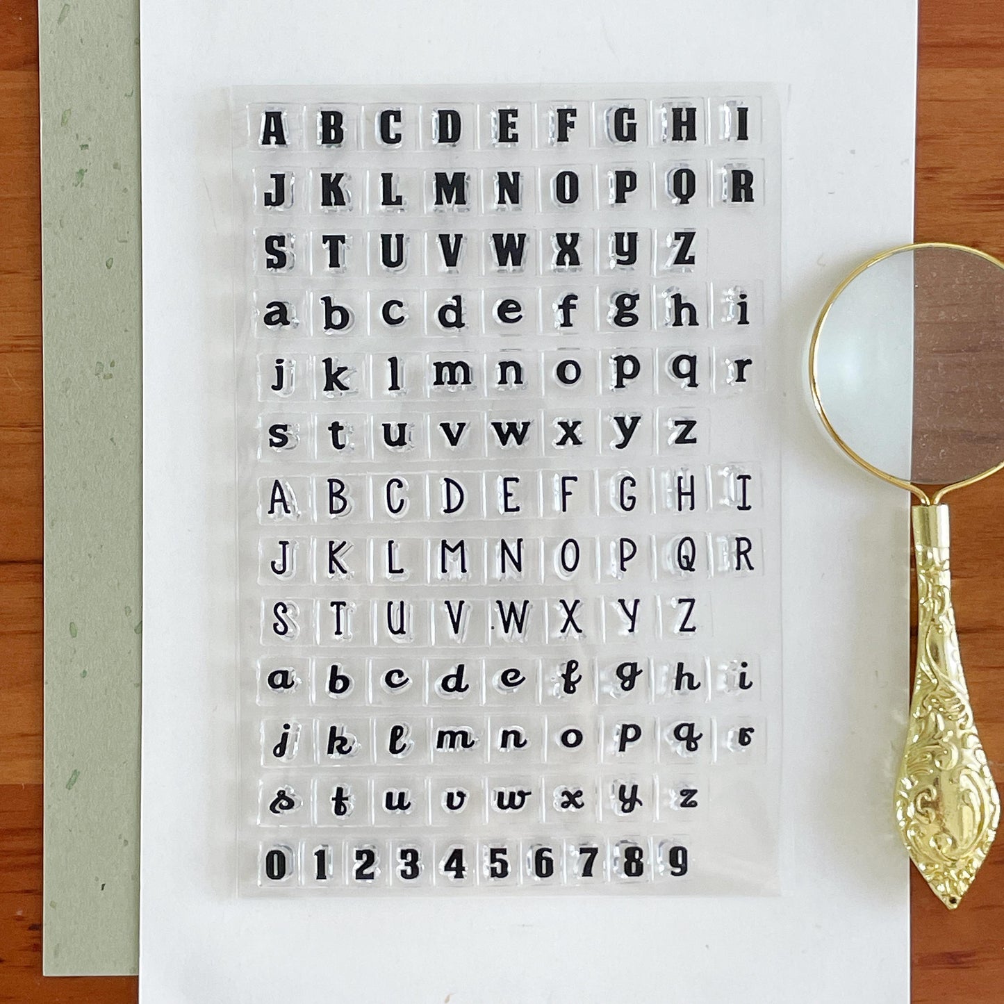 Upper and Lower Case English Letters Journal Clear Stamp | Transparent Rubber Stamps | Bullet Journal Planner Accessories Supplies