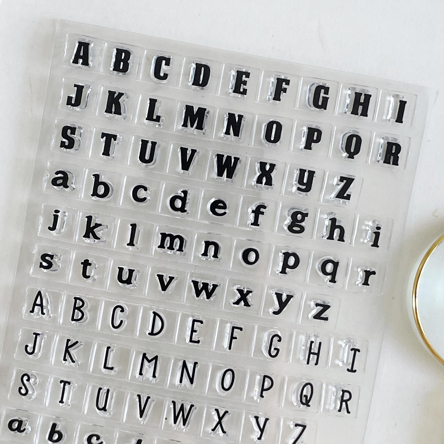 Upper and Lower Case English Letters Journal Clear Stamp | Transparent Rubber Stamps | Bullet Journal Planner Accessories Supplies